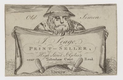 Tarjeta comercial de vendedor de impresiones, J Seago de English School