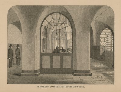 Sala de consulta de prisioneros en Newgate de English School