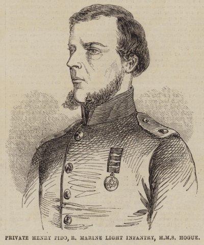 Soldado Henry Fido, Infantería Ligera de la Marina Real, HMS Hogue de English School