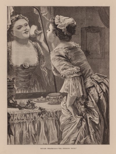 Private Theatricals, "The Finishing Touch" (grabado) de English School
