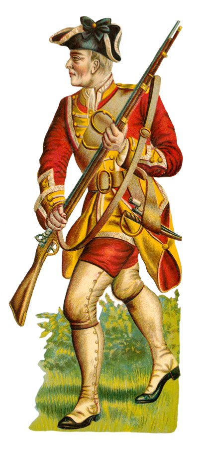 Soldado del 35º Regimiento de Infantería, época del rey Jorge II de English School