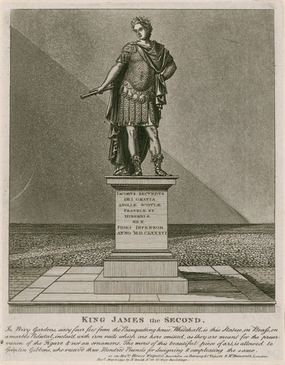 Privy Garden Westminster, Estatua del rey Jacobo II de English School