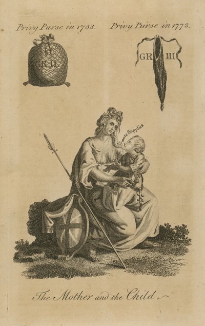 Bolsa privada en 1753 junto a la bolsa privada en 1773 de English School