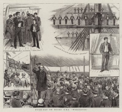 Día de premios a bordo del HMS Worcester de English School