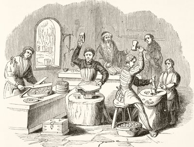 Proceso de acuñación en el siglo XVI, de The National and Domestic History of England por William Hickman Smith Aubrey, publicado en Londres, c.1890 de English School