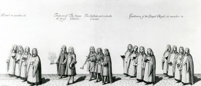 Procesión en la coronación de James II, 1687 de English School