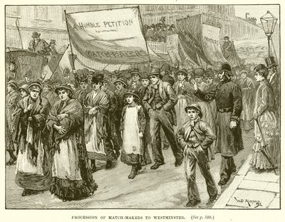 Procesión de fabricantes de fósforos a Westminster de English School