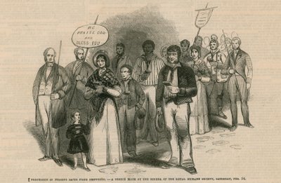 Procesión de personas salvadas de ahogarse de English School
