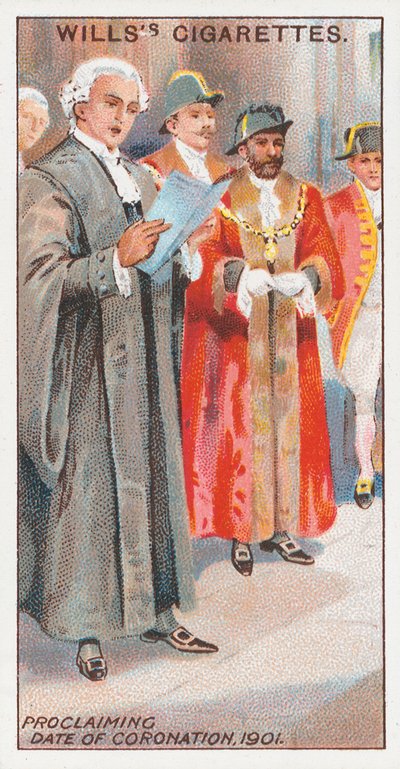 Proclamando la Fecha de la Coronación, 1901 de English School