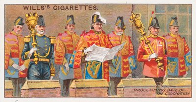 Proclamando la fecha de la coronación de English School