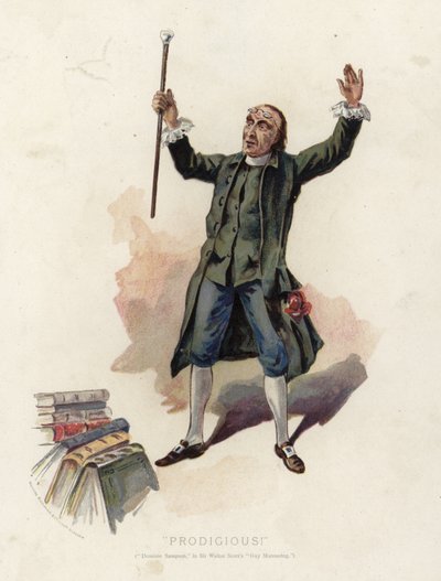 ¡Prodigioso!, Dominic Sampson en Guy Mannering de Sir Walter Scott de English School