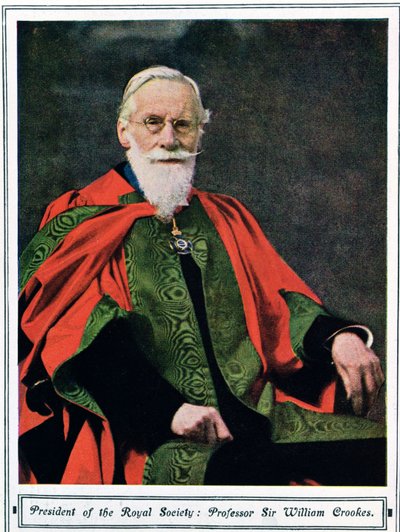 Profesor Sir William Crookes (1832-1919) de Illustrated London News, mayo 1914 de English School