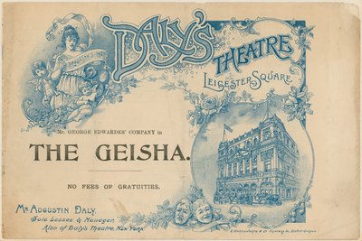Portada del programa para La Geisha de English School