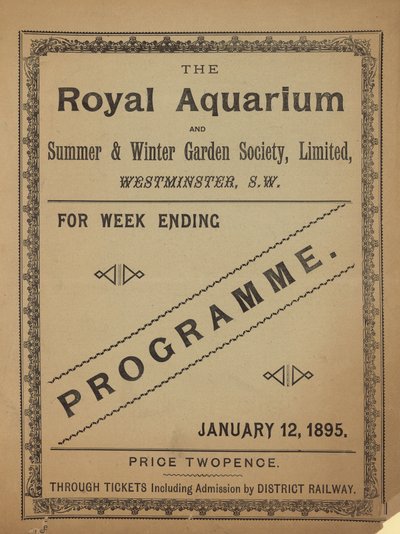 Programa para el Royal Aquarium de English School