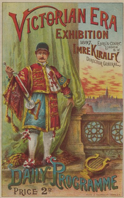 Programa de la Exposición de la Era Victoriana, 1897, en Earls Court de English School