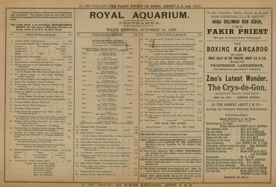 Programa de eventos en el Acuario Real de English School
