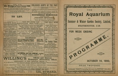 Programa de eventos en el Acuario Real de English School
