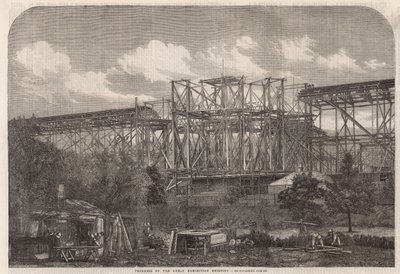 Progreso del Gran Edificio de la Exposición Internacional de English School
