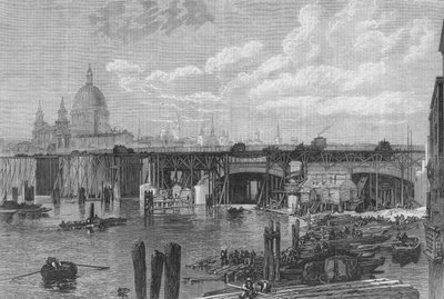 Progreso de la construcción del nuevo puente de Blackfriars de English School