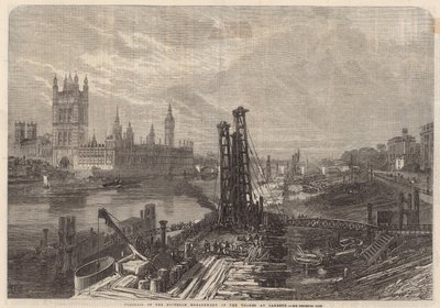 Progreso del Terraplén sur del Támesis en Lambeth de English School