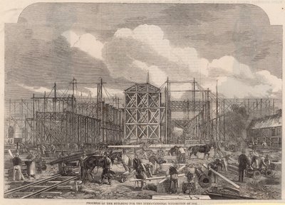 Progreso en el edificio de la Exposición Internacional de 1862 de English School