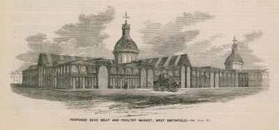 Propuesto mercado de carne y aves muertas, West Smithfield de English School
