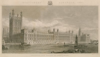 Propuesta de nuevas Casas del Parlamento, del diseño de Charles Barry de English School