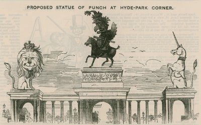 Estatua propuesta de Punch en Hyde Park Corner de English School
