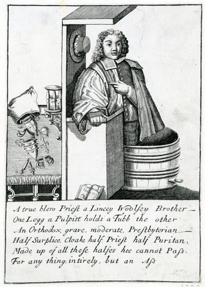 Sátira del púlpito, 1689 de English School