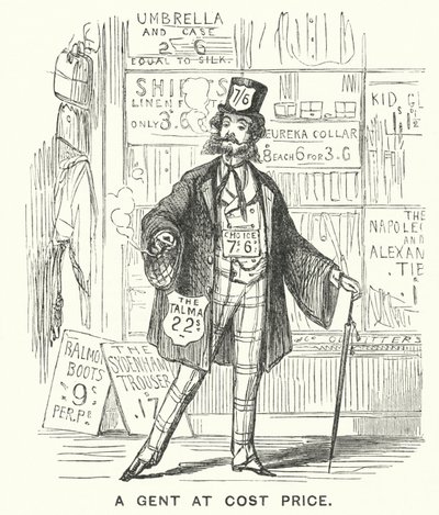 Caricatura de Punch: Un Caballero a Precio de Costo de English School