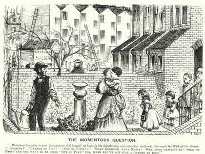 Caricatura de Punch: La Pregunta Importante de English School