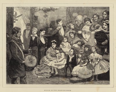 Punch en el salón (grabado) de English School