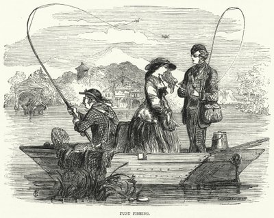 Pesca en Bote (grabado) de English School