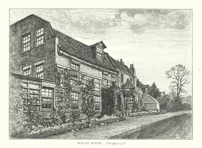 Purley House (grabado) de English School