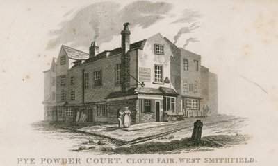 Pye Powder Court, Cloth Fair, West Smithfield, celebrado en el Sign of the Hand and Shears public house de English School
