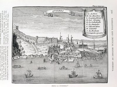 Quebec, según La Potherie, ilustración del Volumen IV de 