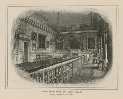 La Sala de la Reina Ana en el Palacio de St. James de English School