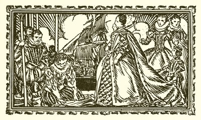 Reina Isabel I y Sir Walter Raleigh de English School