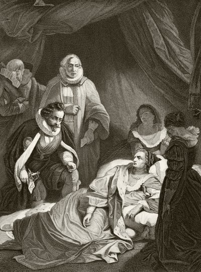 Reina Isabel I en su lecho de muerte, de 