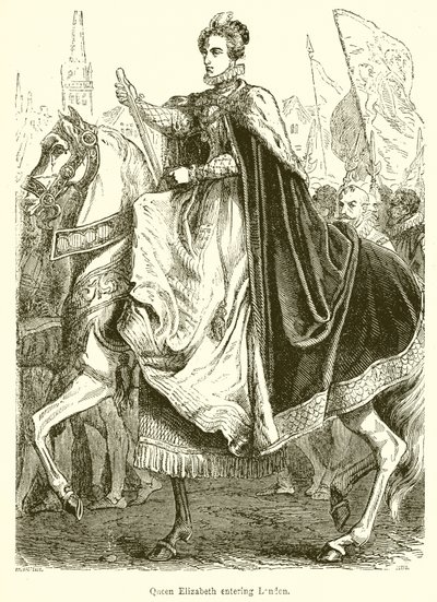 La Reina Isabel entrando en Londres de English School