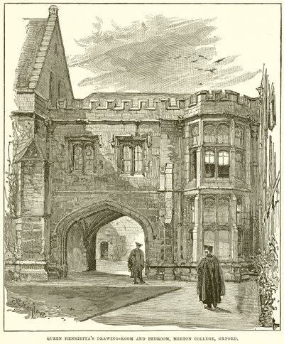 Sala de dibujo y dormitorio de la Reina Henrietta, Merton College, Oxford de English School
