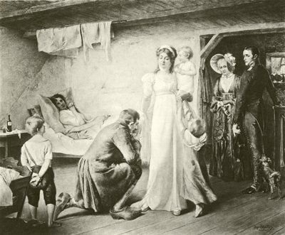 La Reina Luisa de Prusia visitando a los pobres de English School