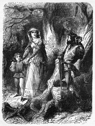 Reina Margarita y el ladrón de Hexham, ilustración de 