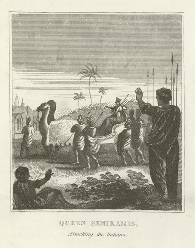 Reina Semiramis atacando a los indios de English School