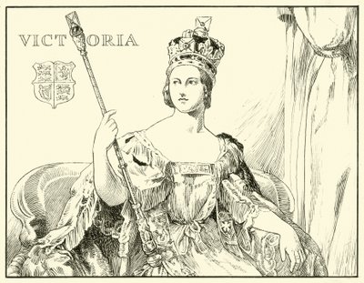 Reina Victoria (Después del retrato de coronación por Sir George Hayter) de English School