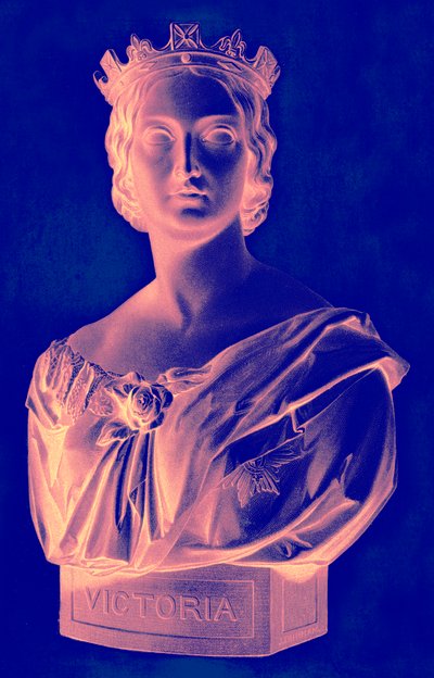 Reina Victoria, ilustración de The Queens of England or Royal Book of Beauty, publicado c.1875 de English School