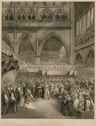 La Reina Victoria Recibiendo el Sacramento en su Coronación de English School