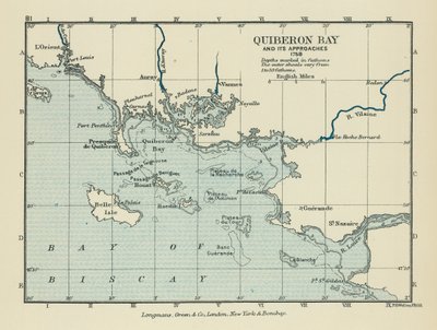 Bahía de Quiberon y sus accesos (litografía en color) de English School
