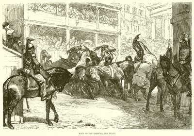 Carrera de los Barberi: La salida de English School