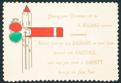 Semáforo ferroviario, Tarjeta de Navidad de English School